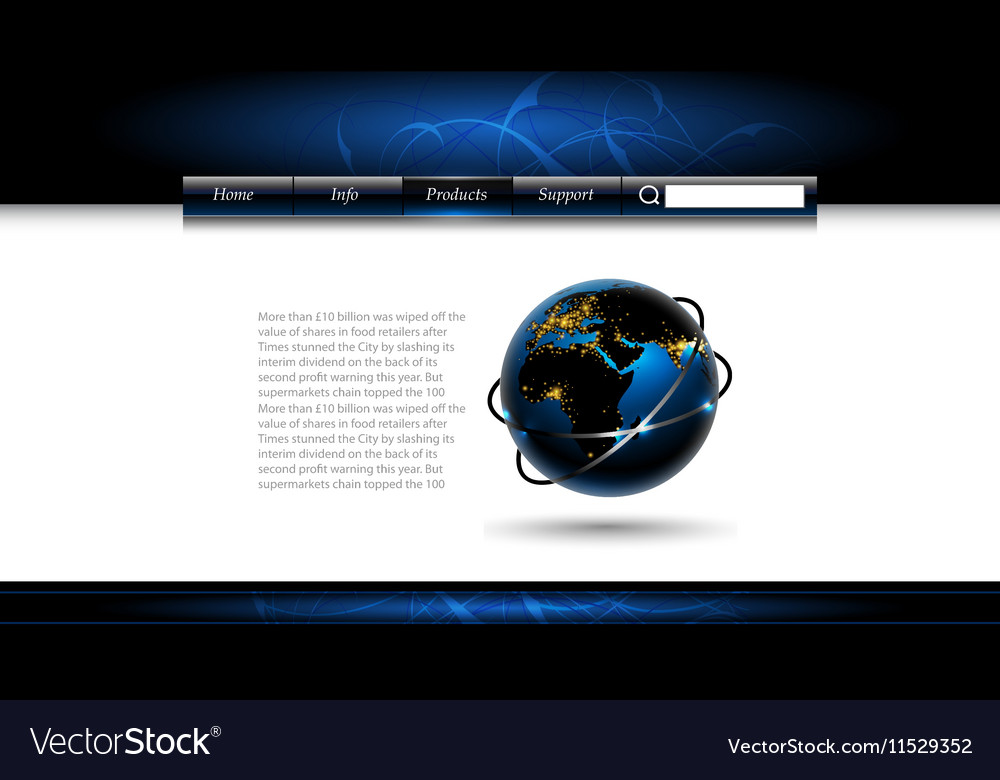 Web site template