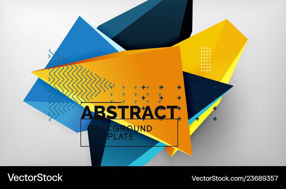 3d geometric triangular shapes abstract background