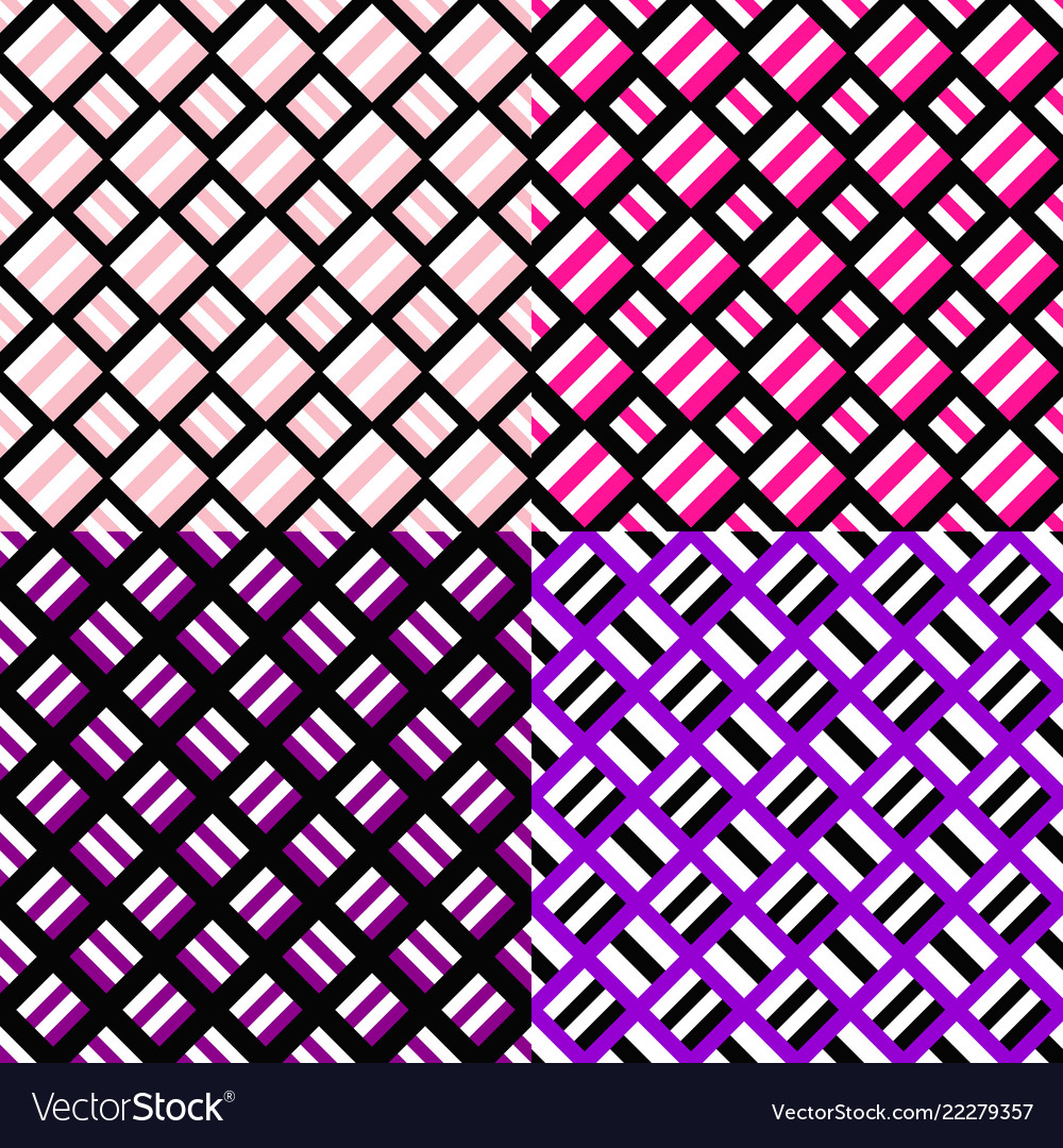 Abstract seamless pattern set - square background vector image Abstract seamless pattern set - square background
