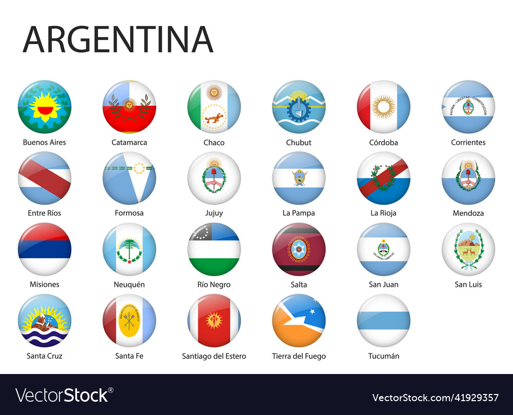 All flags of regions argentina