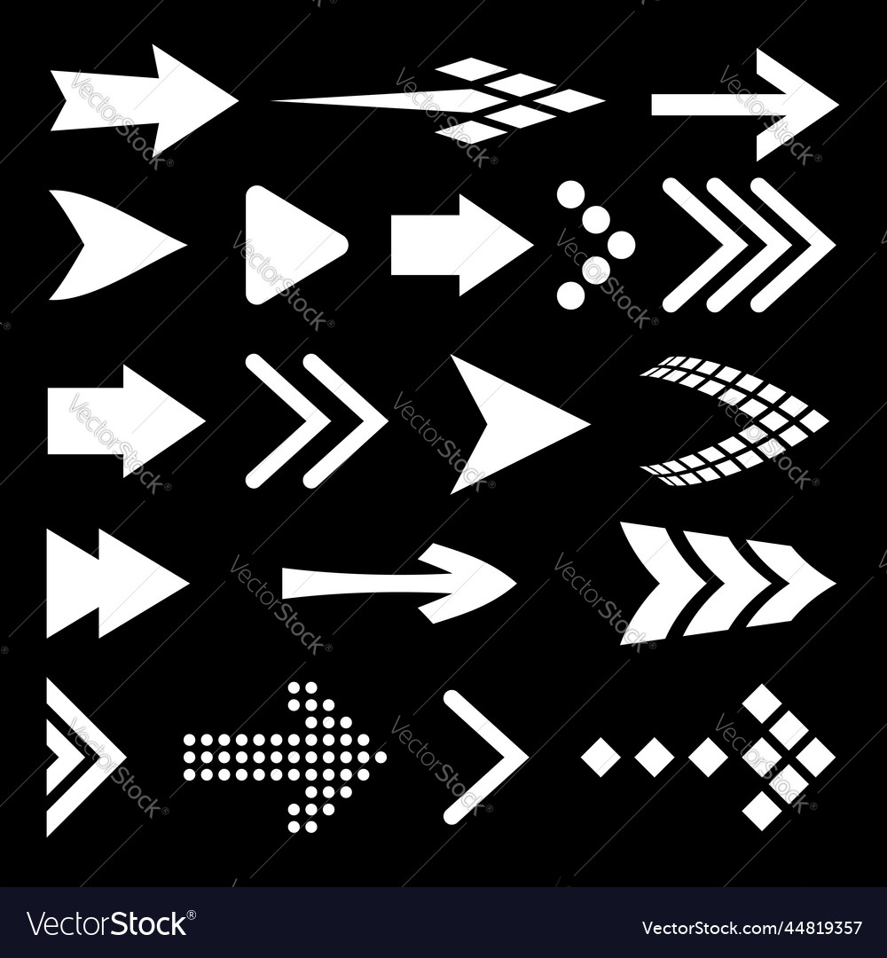 Arrow set Royalty Free Vector Image - VectorStock