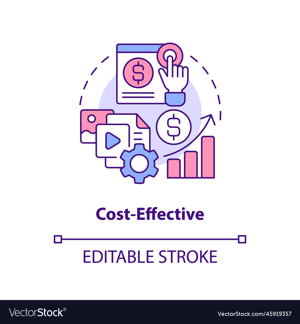 Cost effective concept icon vector image Cost effective concept icon