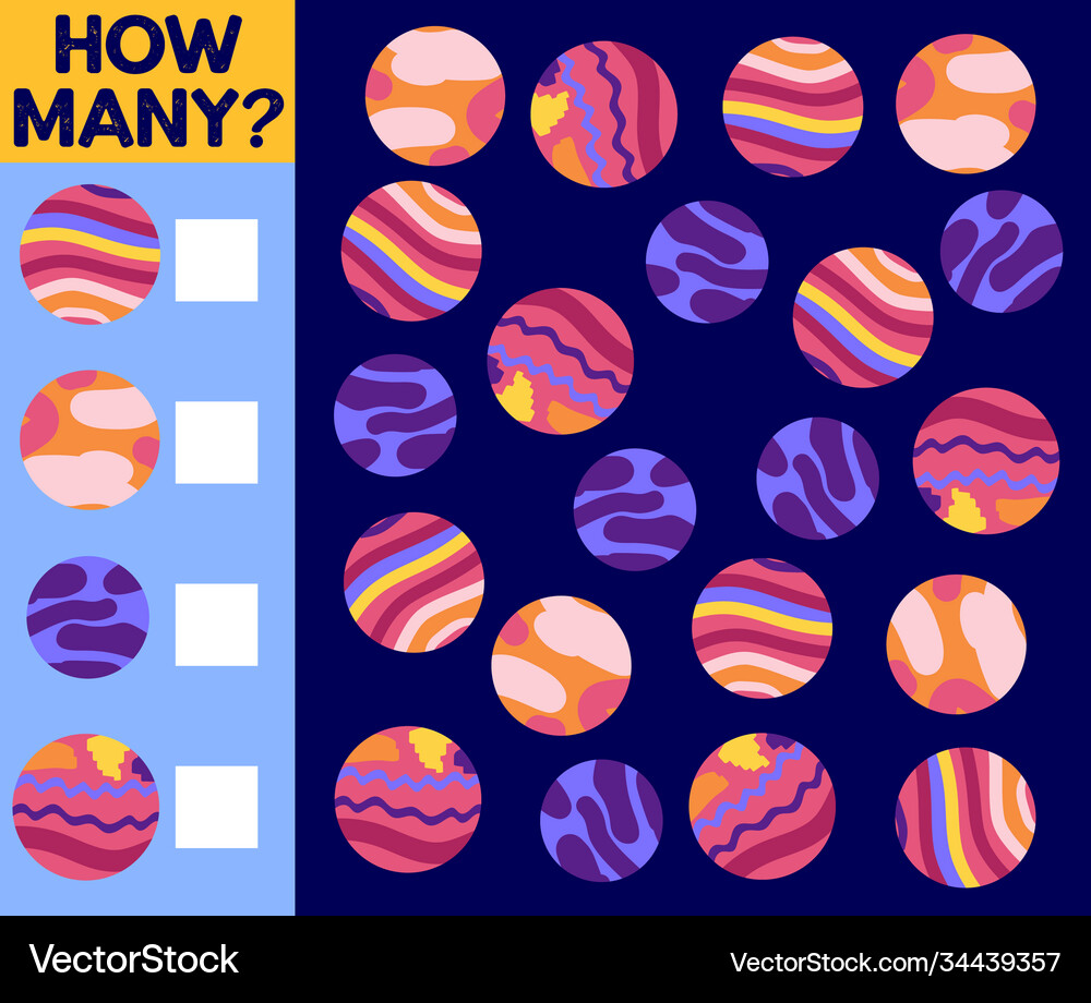 Counting game for preschool children educational Vector Image