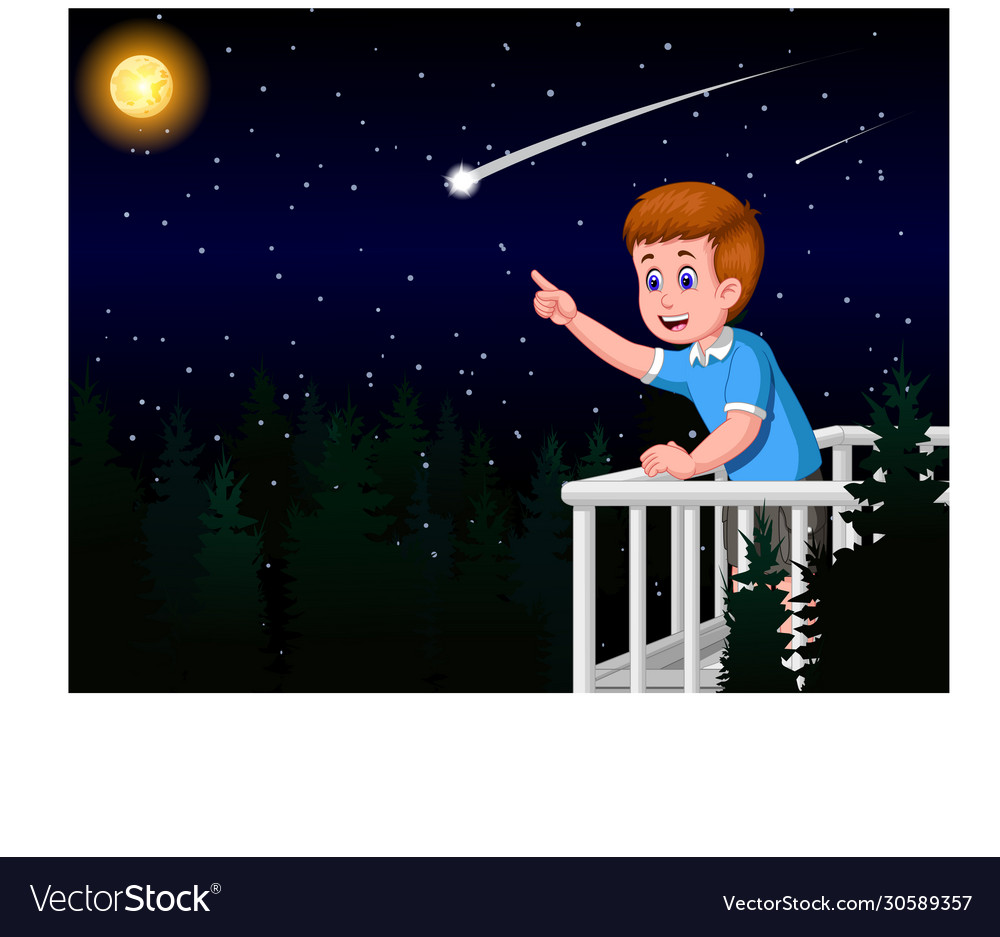 Handsome Boy Look Falling Star In Night Royalty Free Vector handsome-boy-look-falling-star-in-night-royalty-free-vector