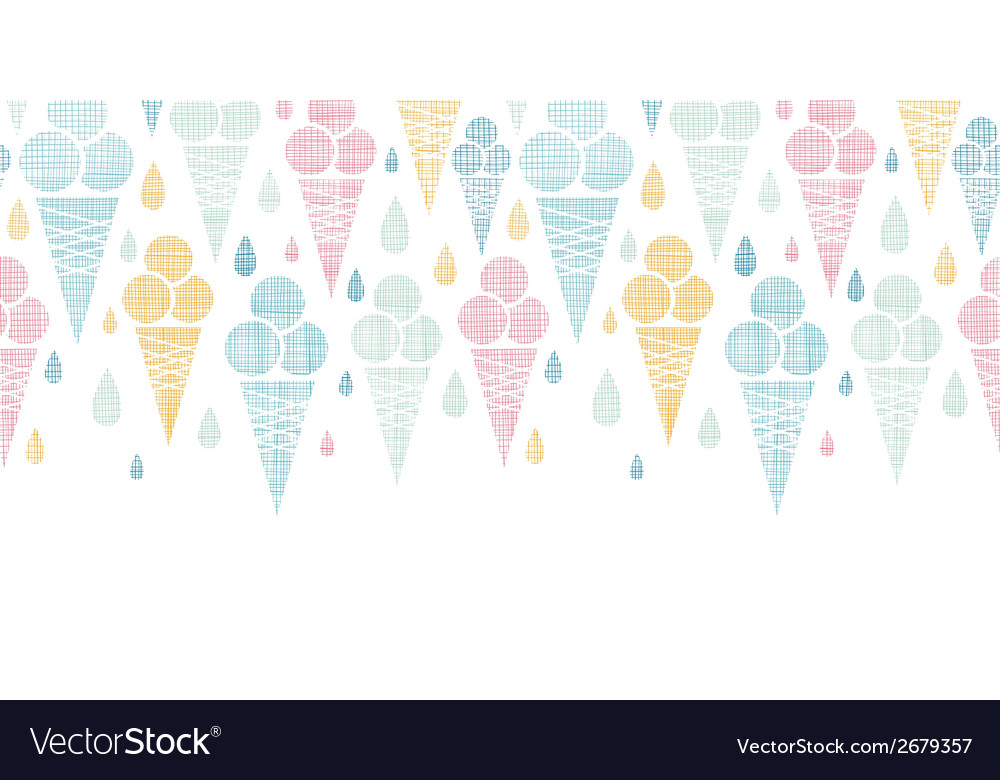 Ice cream cones textile colorful horizontal