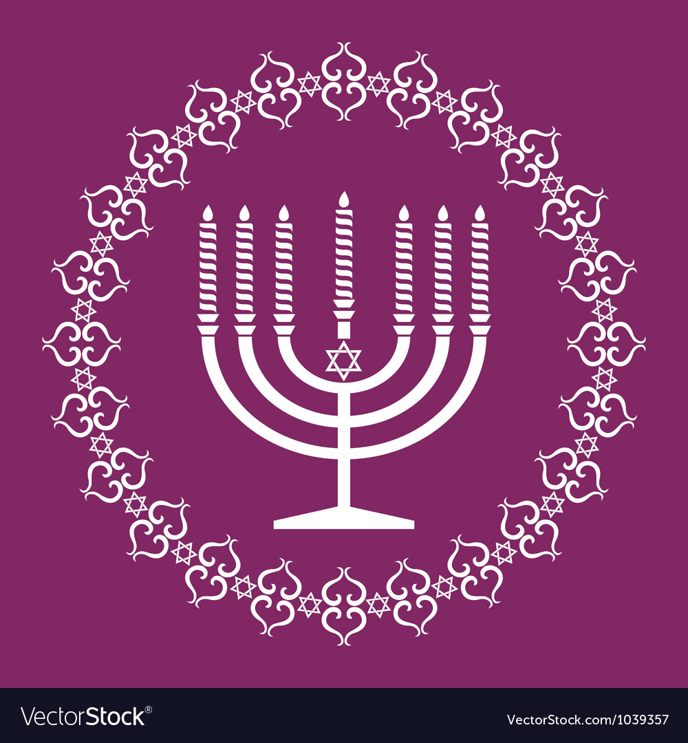 Jewish menorah holiday background