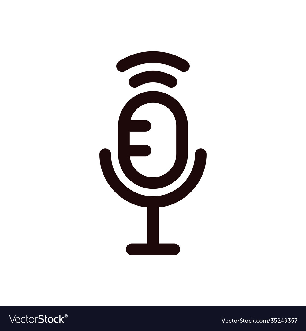 Mic podcast icon design template isolated Vector Image