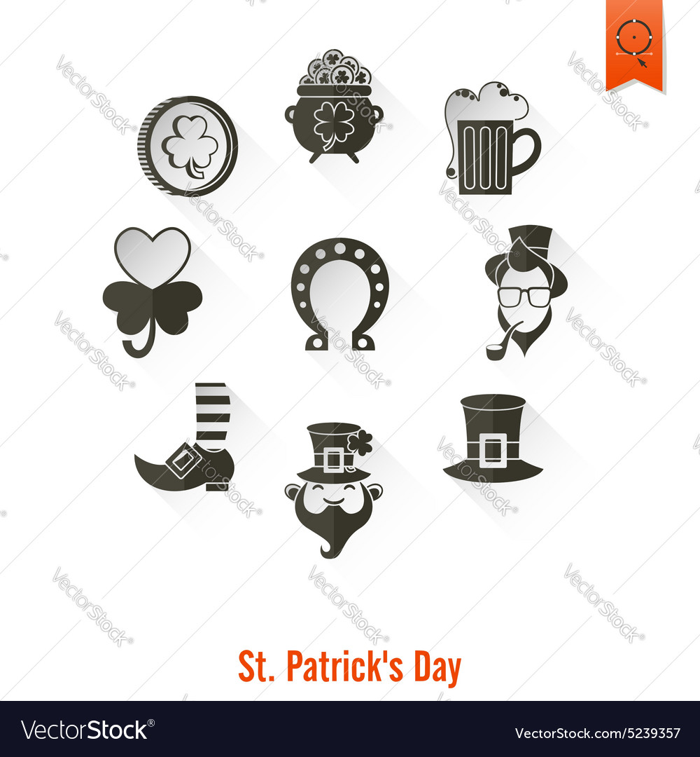 Saint patricks day isolated icon set Royalty Free Vector