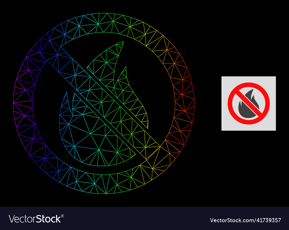 Spectrum gradiented polygonal network forbidden