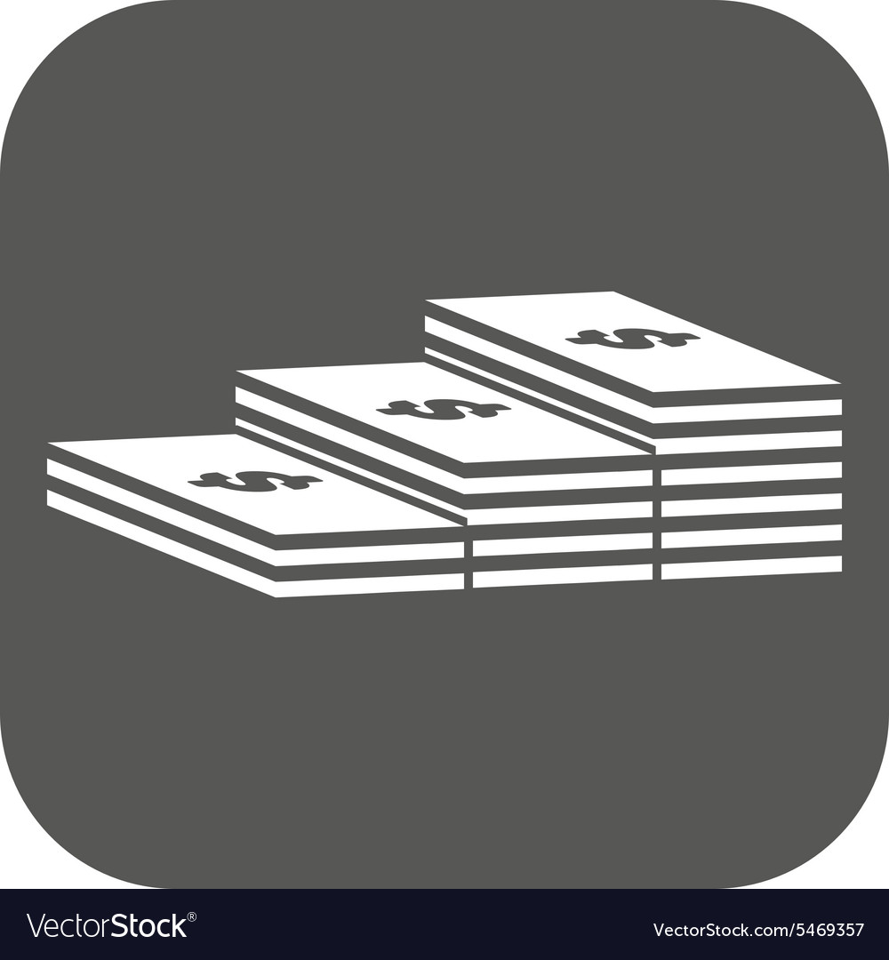 Stack of banknotes icon greenback bank note