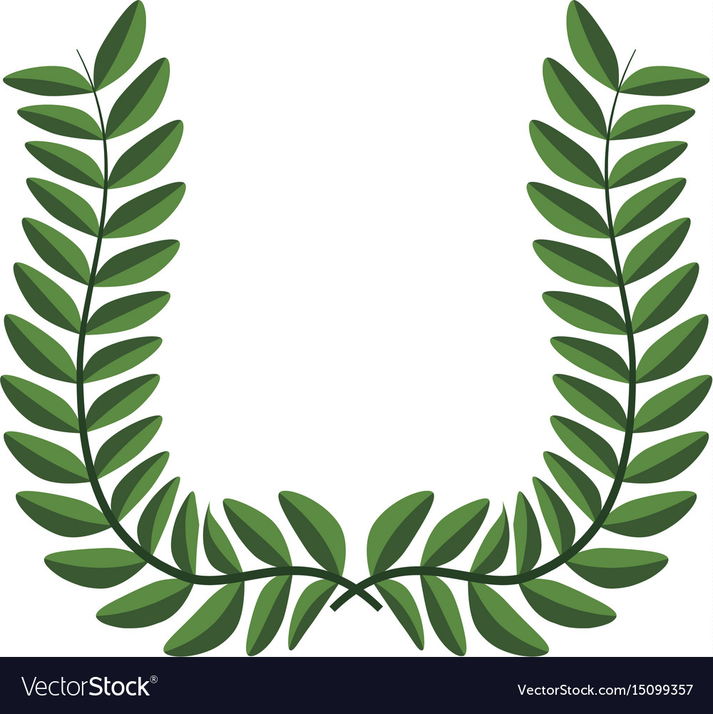 Wreath leaves ornament Royalty Free Vector Image