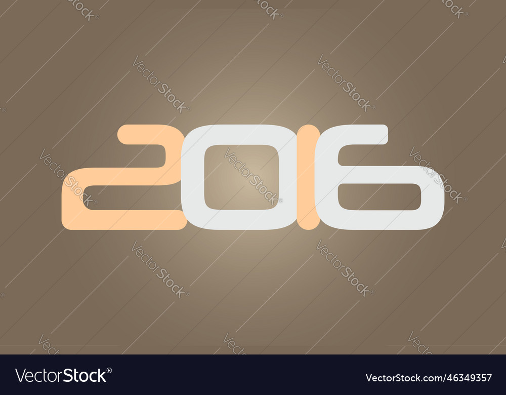 Year 2016 numeric typography text design Vector Image Year 2016 numeric typography text design