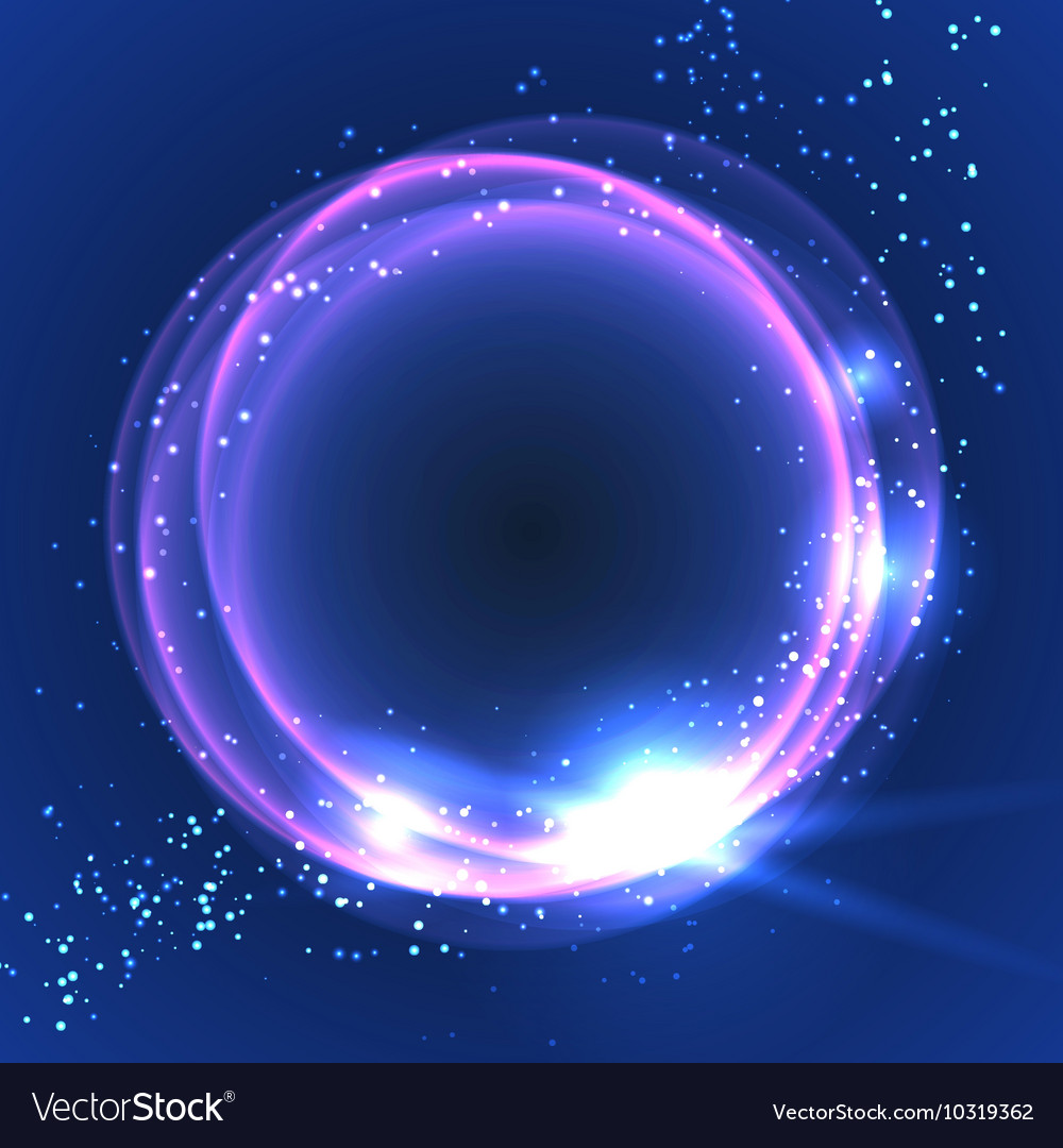 Abstract background with shining round frame