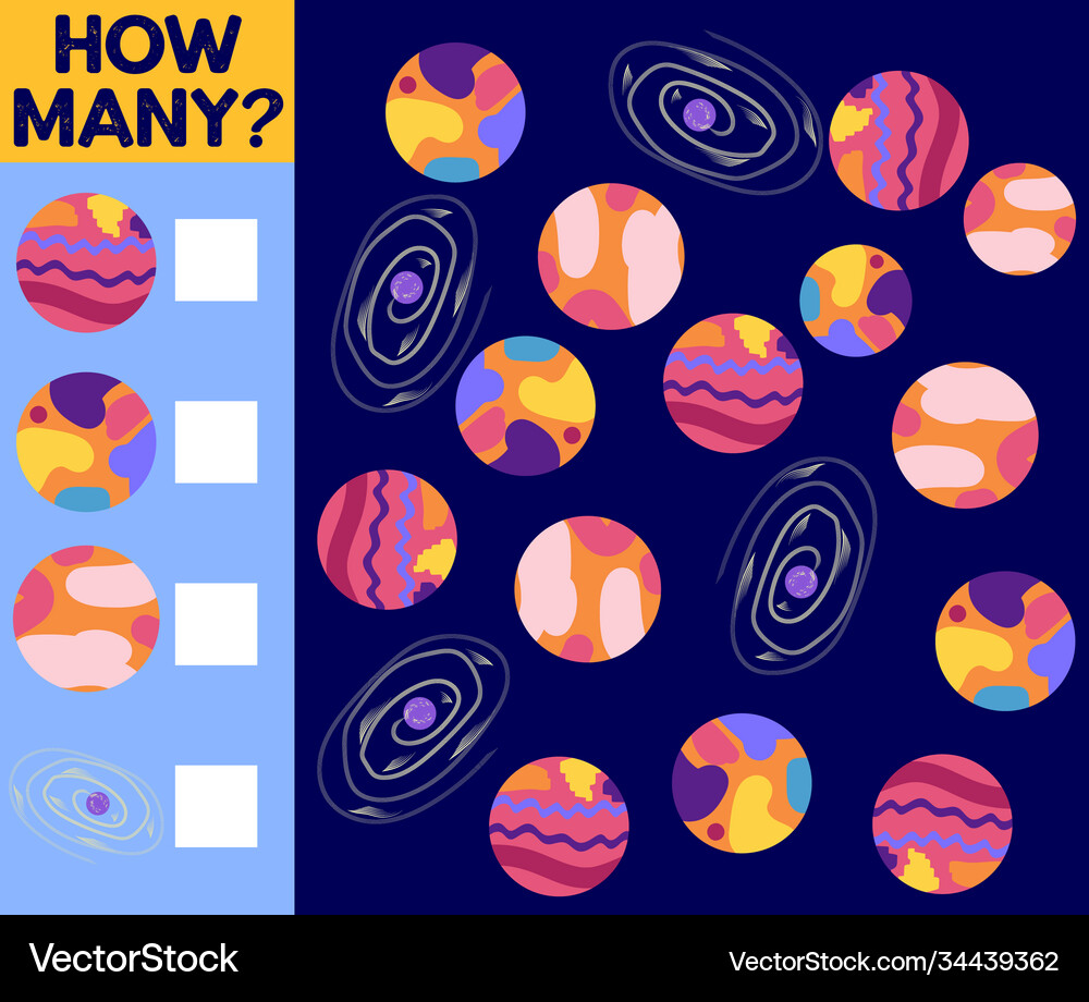 Counting game for preschool children educational Vector Image