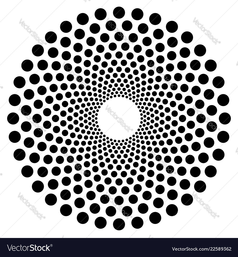 Dotted circular shape element abstract motif vector image Dotted circular shape element abstract motif