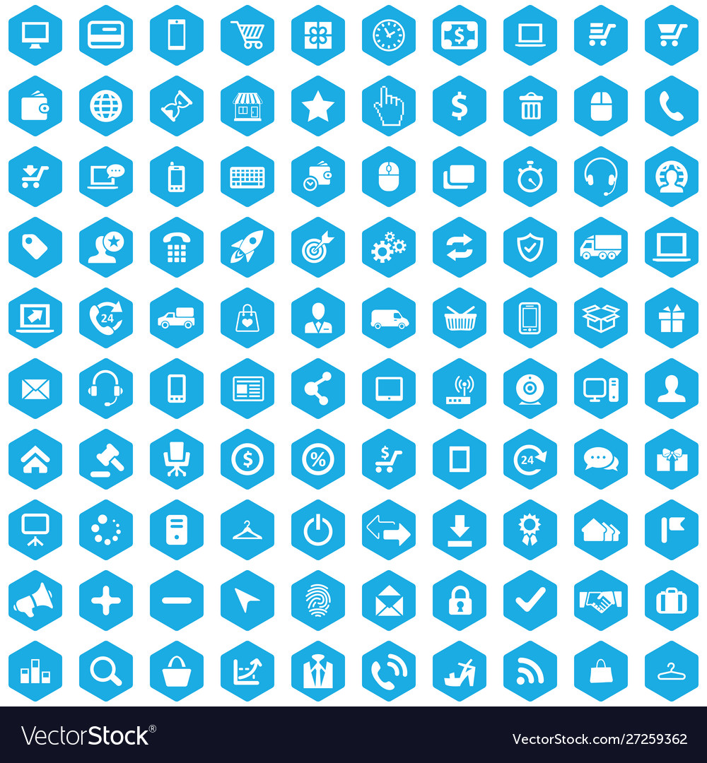 E-commerce 100 icons universal set for web and ui