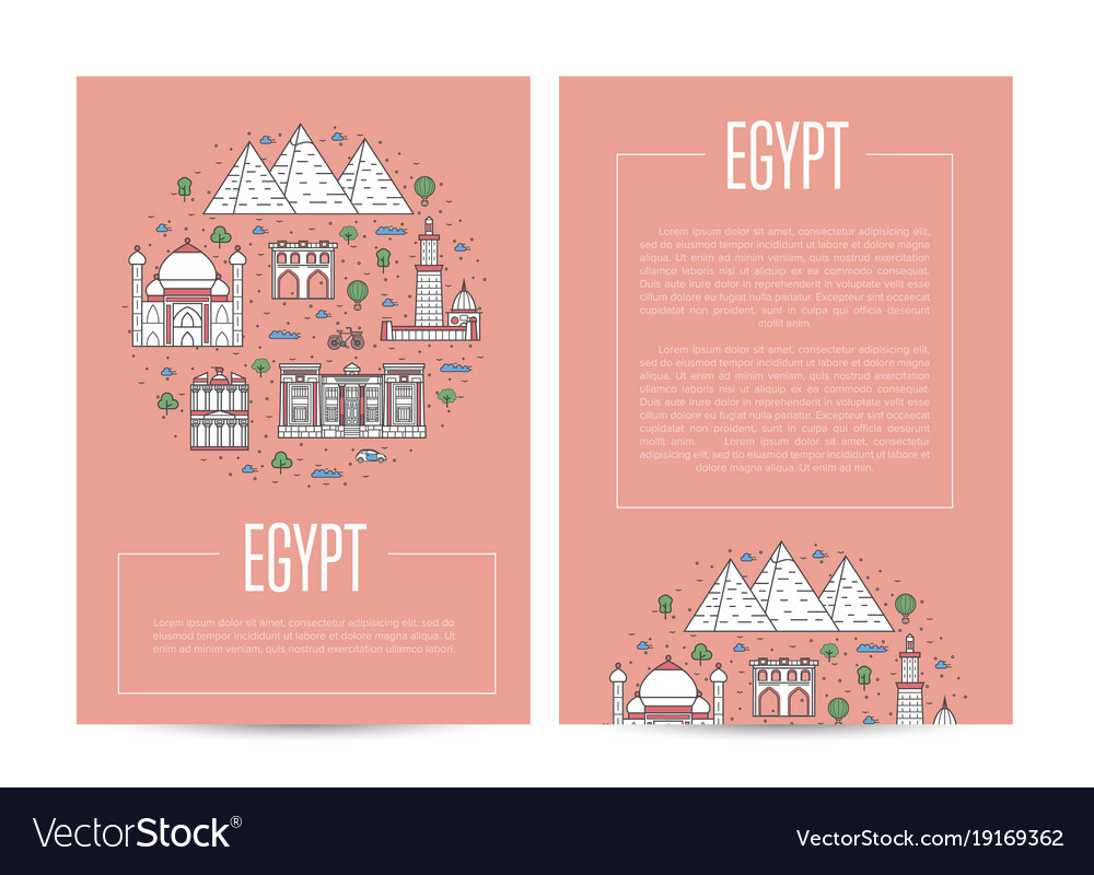 Egypt country traveling advertising template