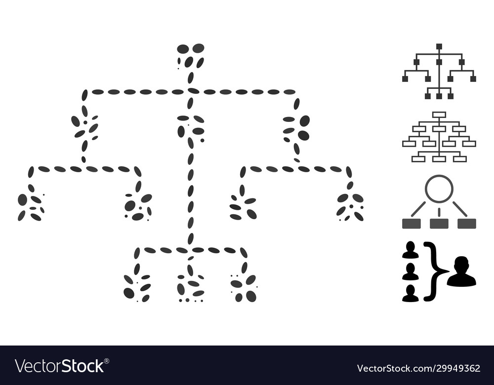 Ellipse collage algorithmic tree vector image Ellipse collage algorithmic tree