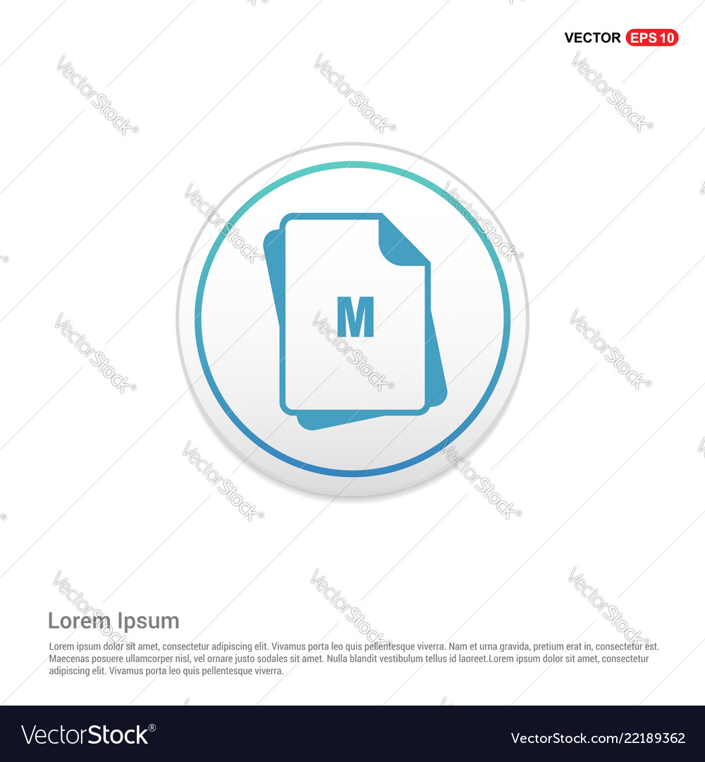 File format icon - white circle button