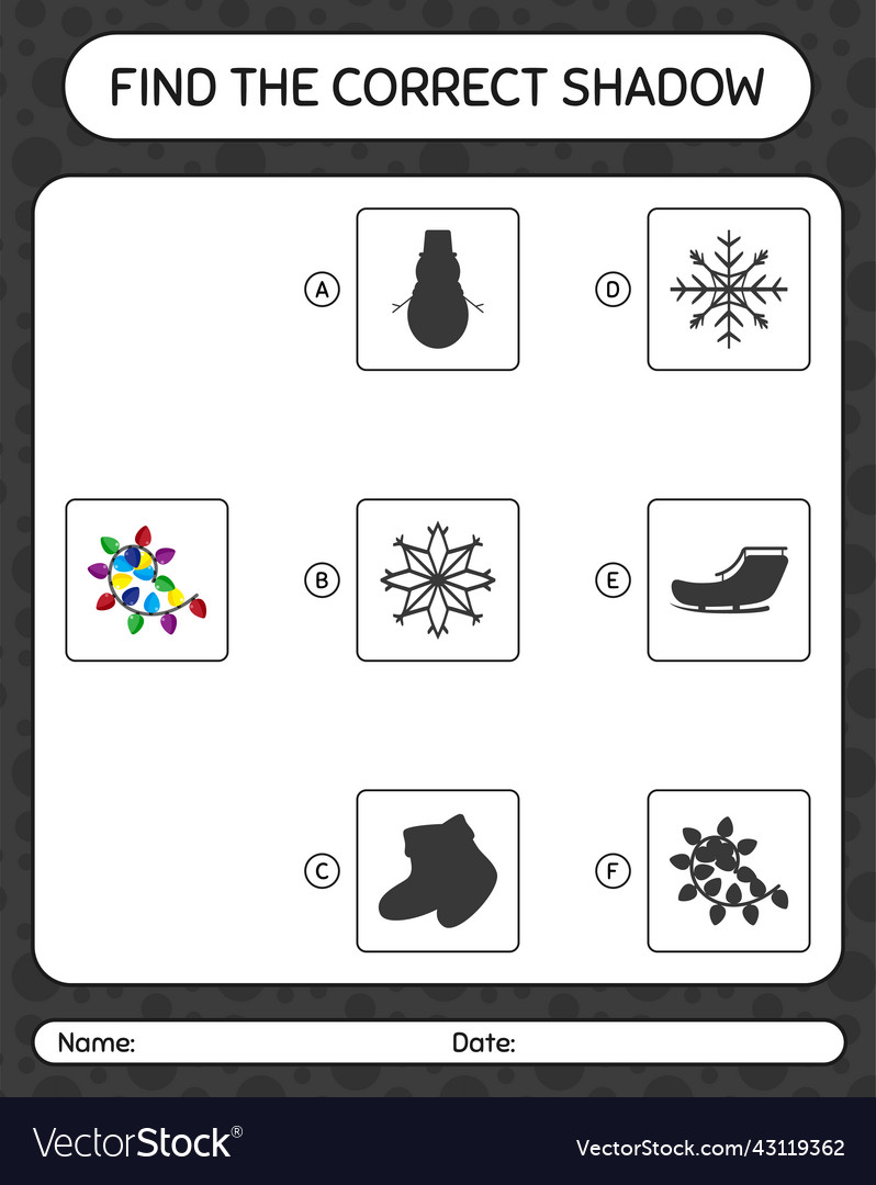 Find the correct shadows game with string light