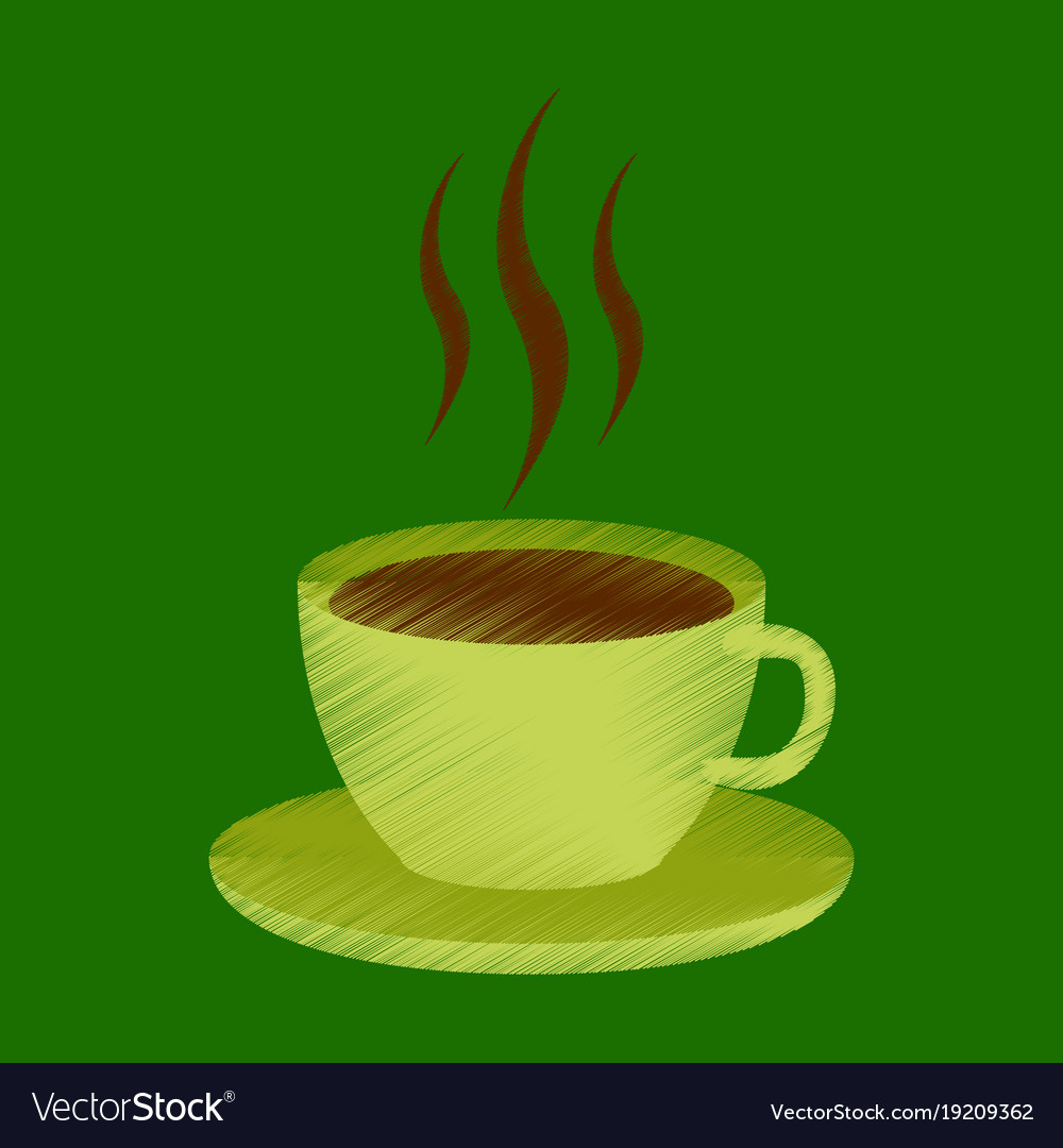 Flat shading style icon cup of coffee