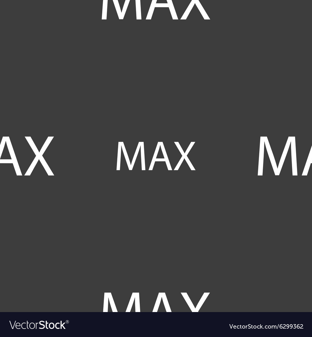 Maximum sign icon seamless pattern on a gray