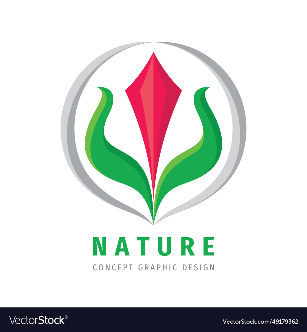 Naturgrün Blätter Konzept Business Logo Design