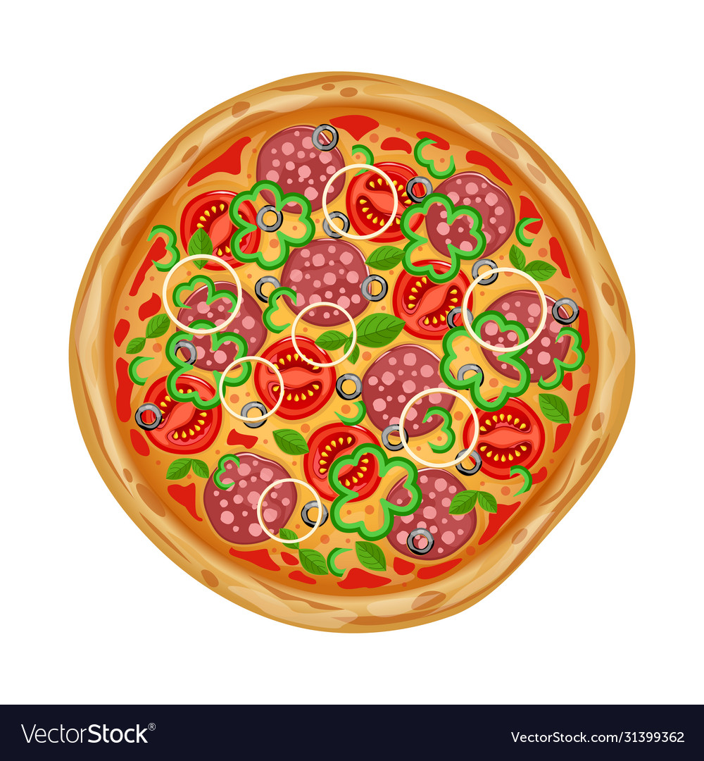 Pizza italian fast food Royalty Free Vector Image