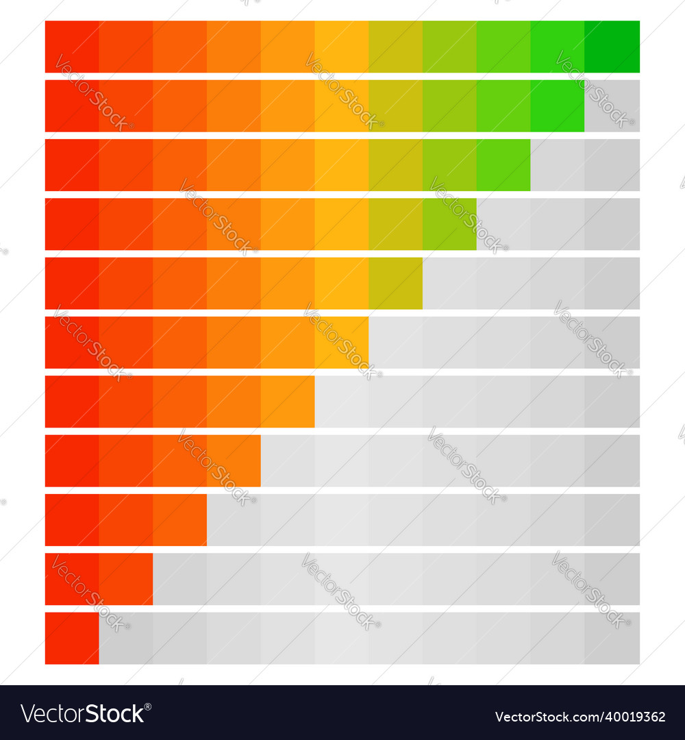Progress loading bars steps phases downloading Vector Image Progress loading bars steps phases downloading