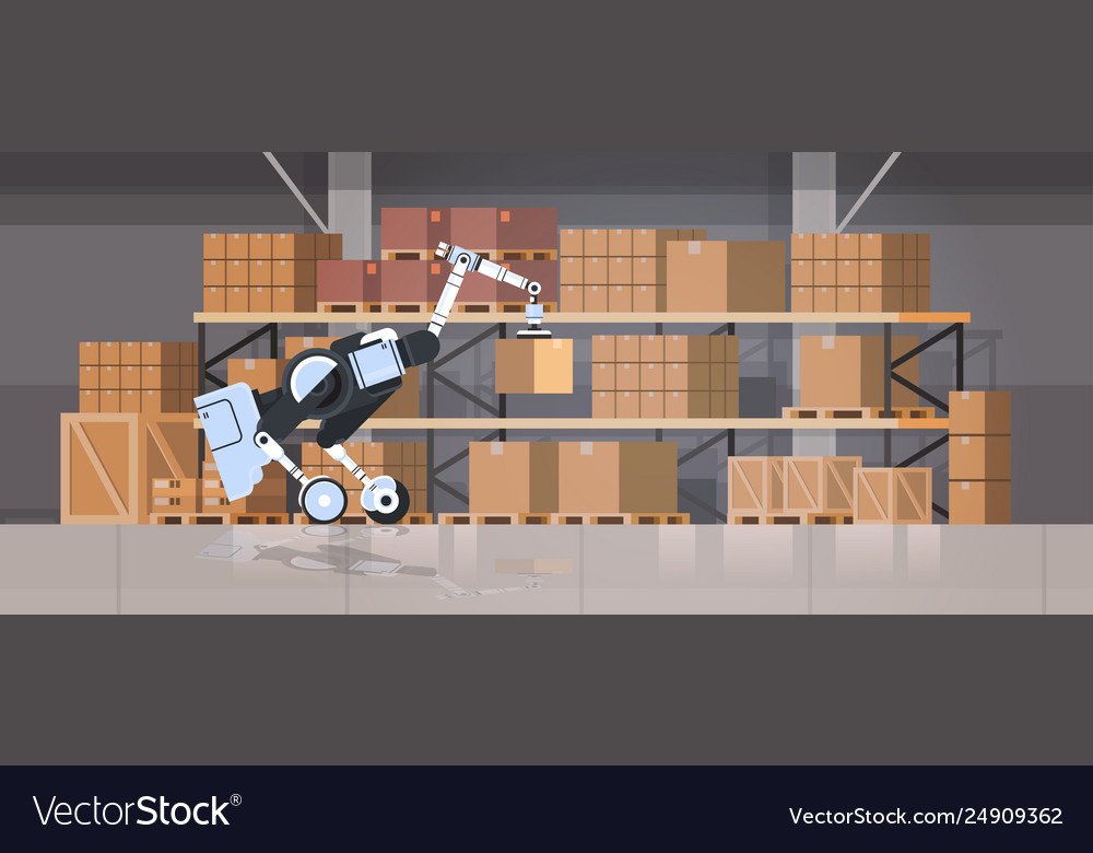 Robotic Worker Loading Boxes