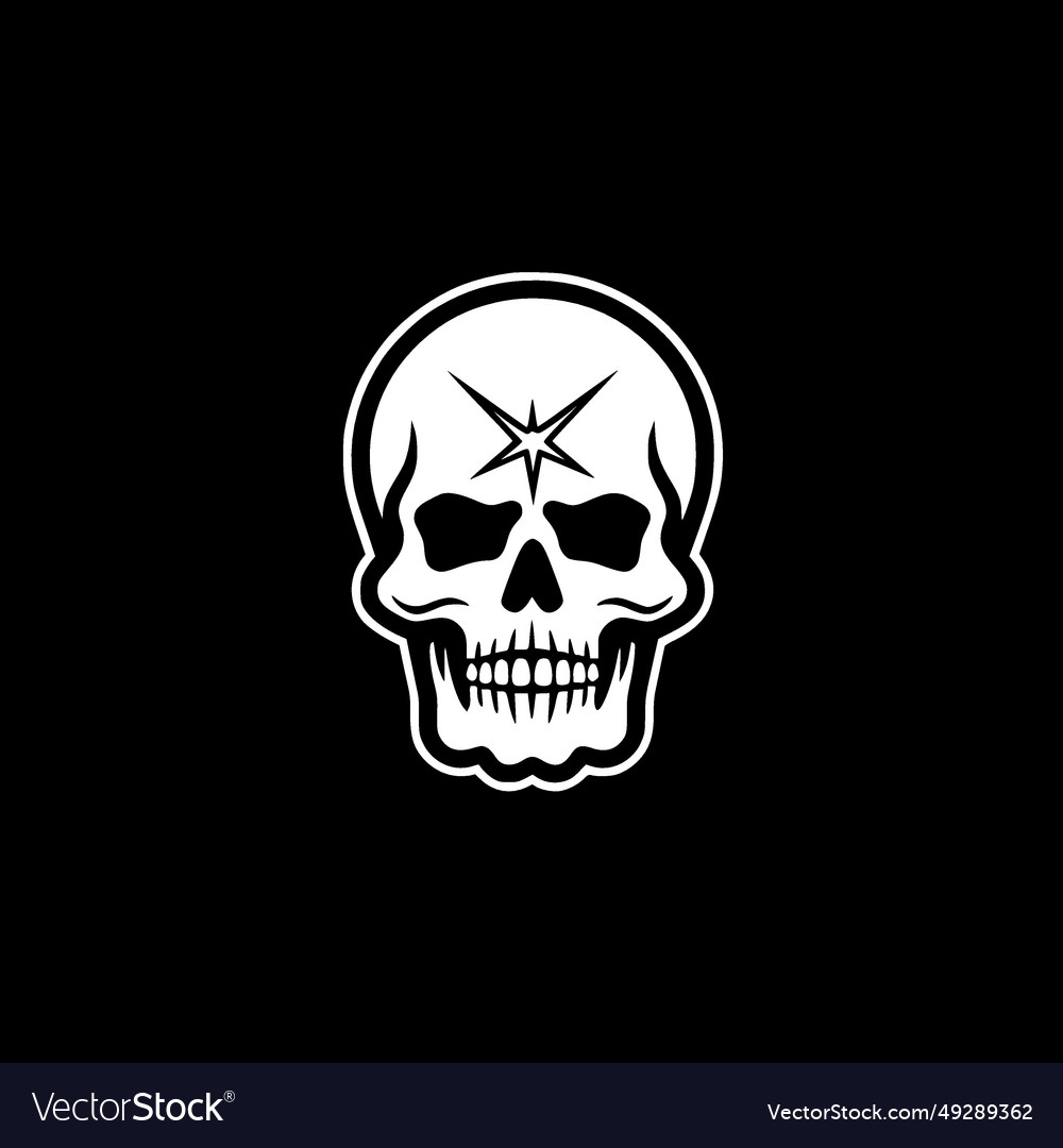 Skull - minimalist and flat logo