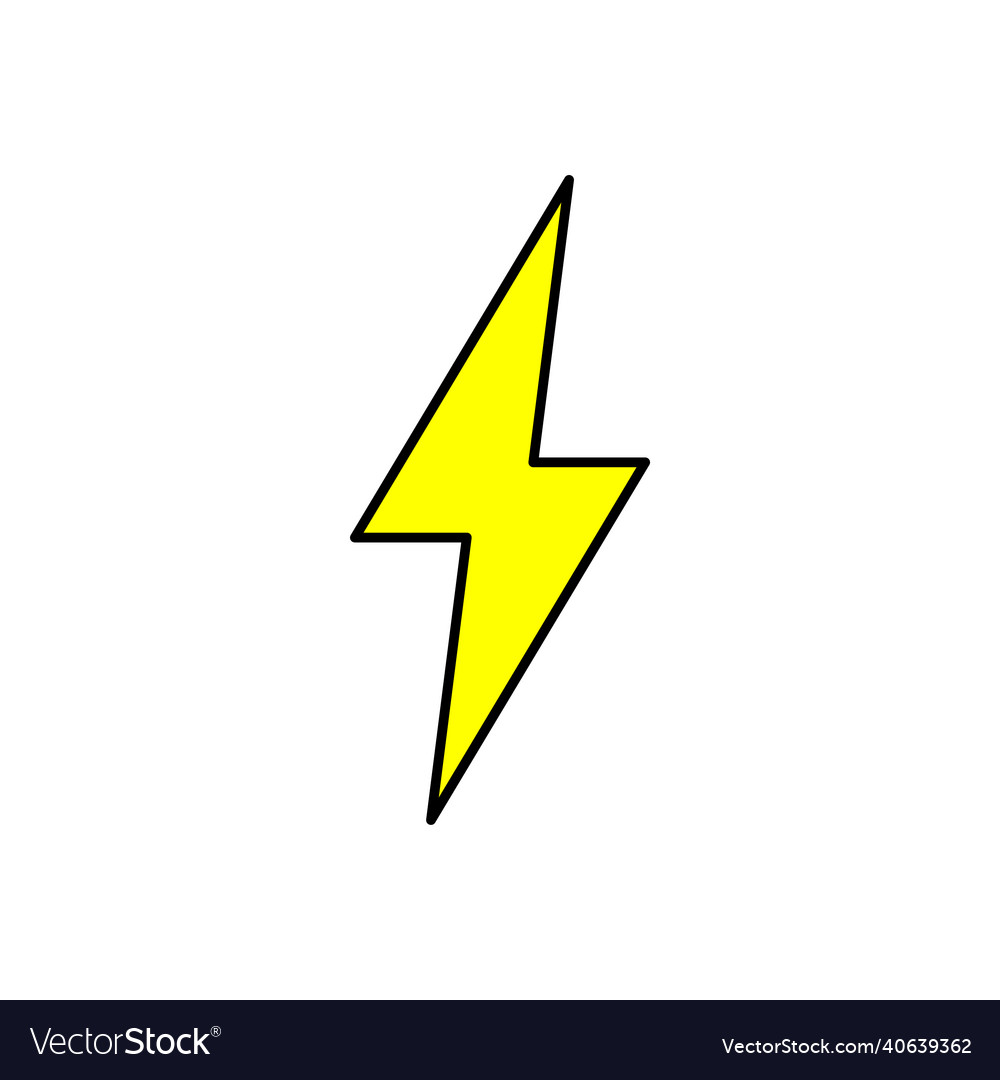 Thunder icon design template isolated Royalty Free Vector