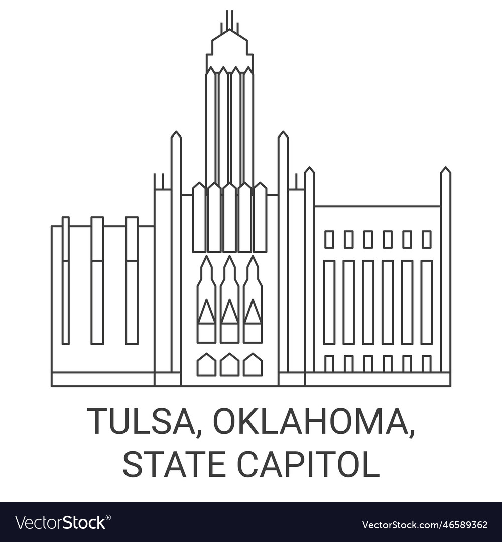 United states tulsa oklahoma state capitol Vector Image