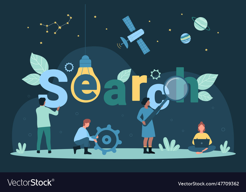 Web search analytics and algorithms dark concept vector image Web search analytics and algorithms dark concept