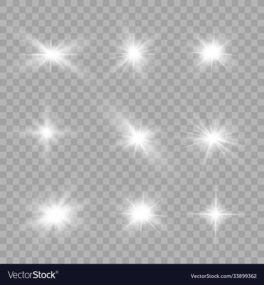 White light stars Royalty Free Vector Image - VectorStock