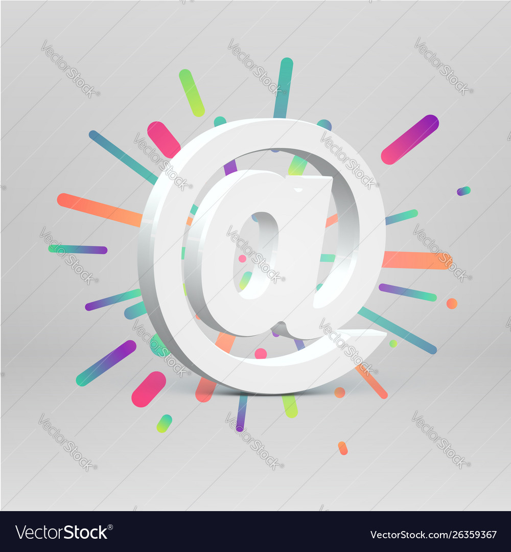 3d character from a fontset with colorful