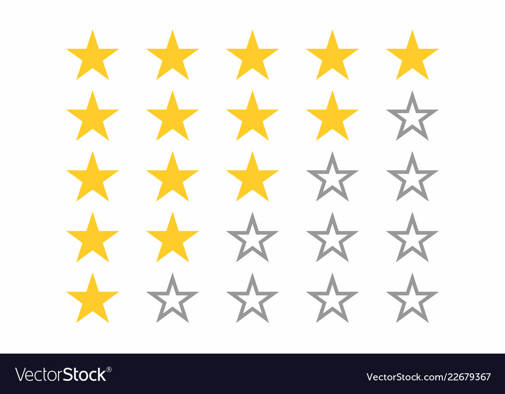 5-star rating system Royalty Free Vector Image