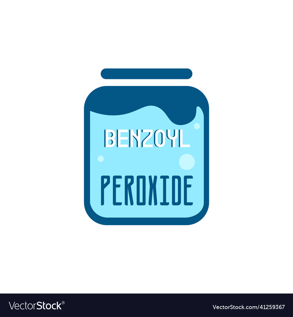 Benzoylperoxid in Flaschen Icon Produkt Aufkleber