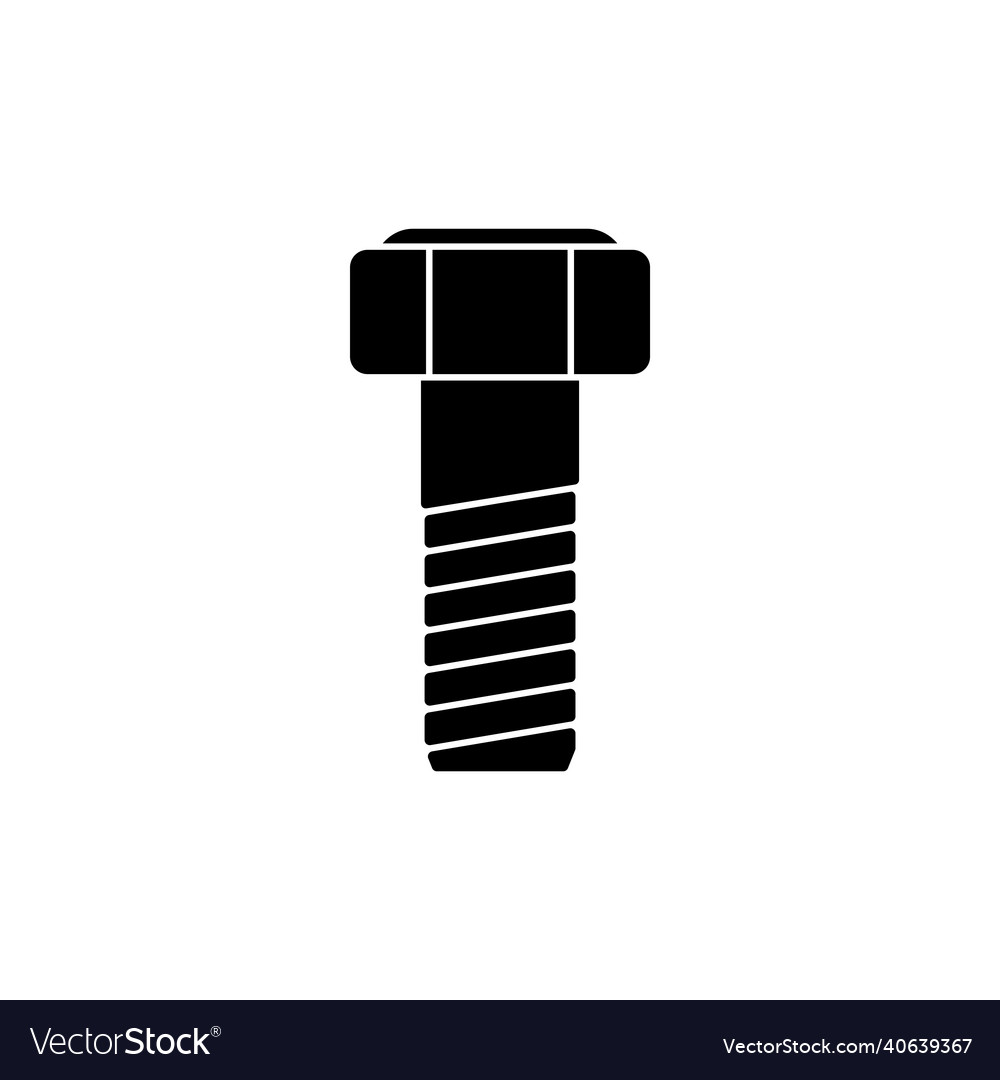 Bolt screw icon design template isolated