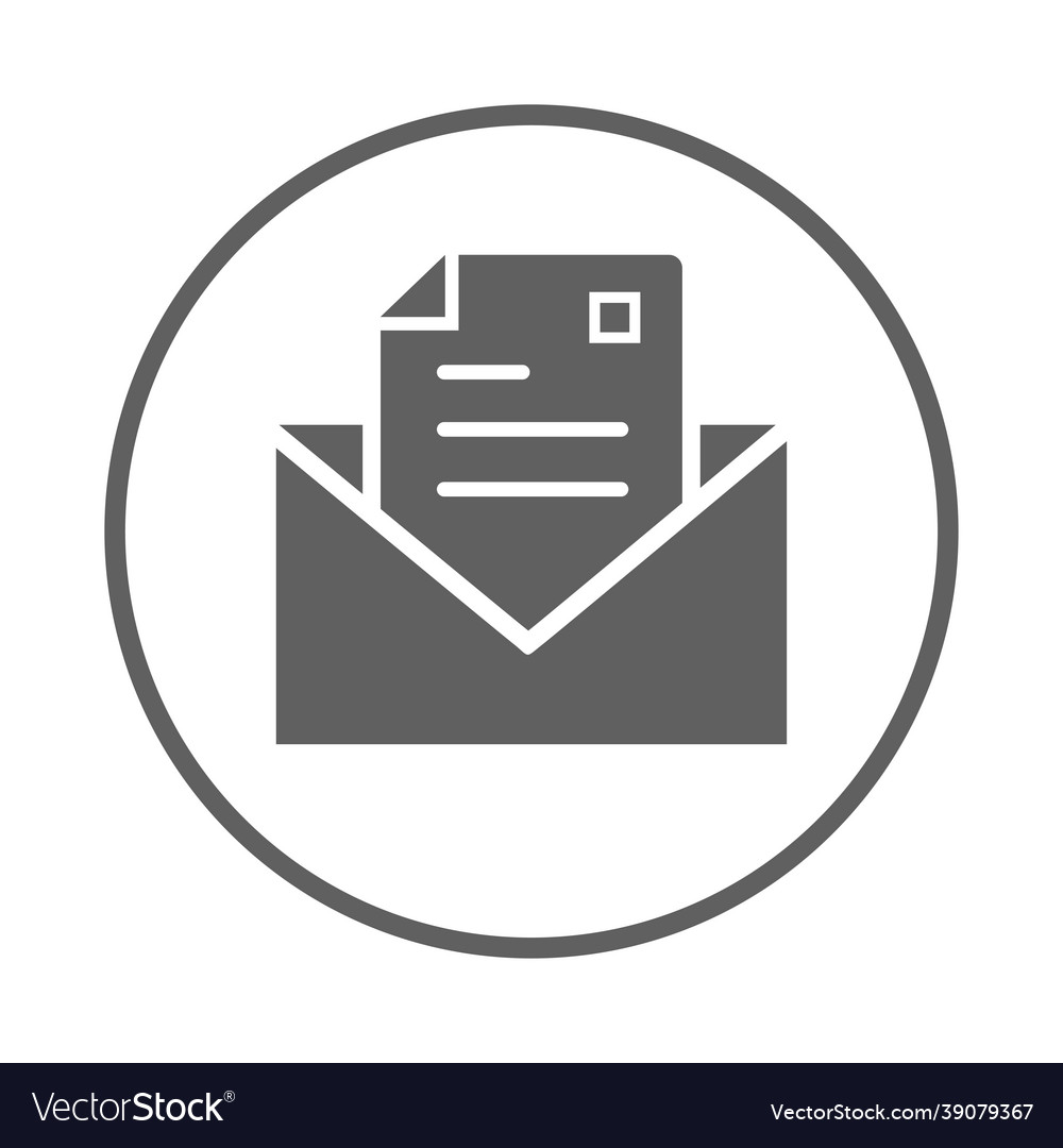 Email Newsletter Icon - Send Message