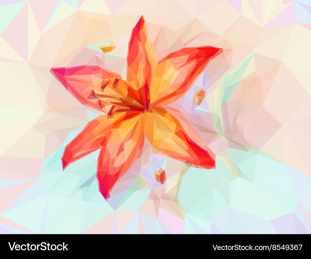 Floral pattern with lily Royalty Free Vector Image