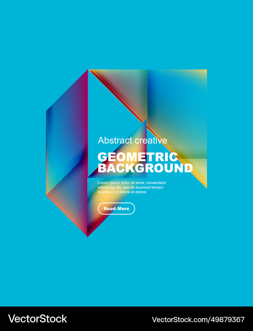 Gradient triangles abstract background Royalty Free Vector