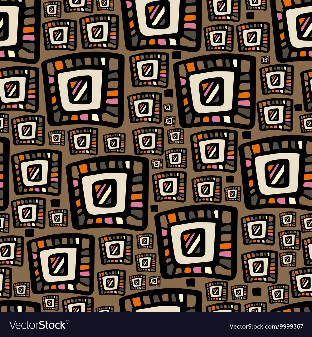 Hand drawn colorful abstract seamless patterns