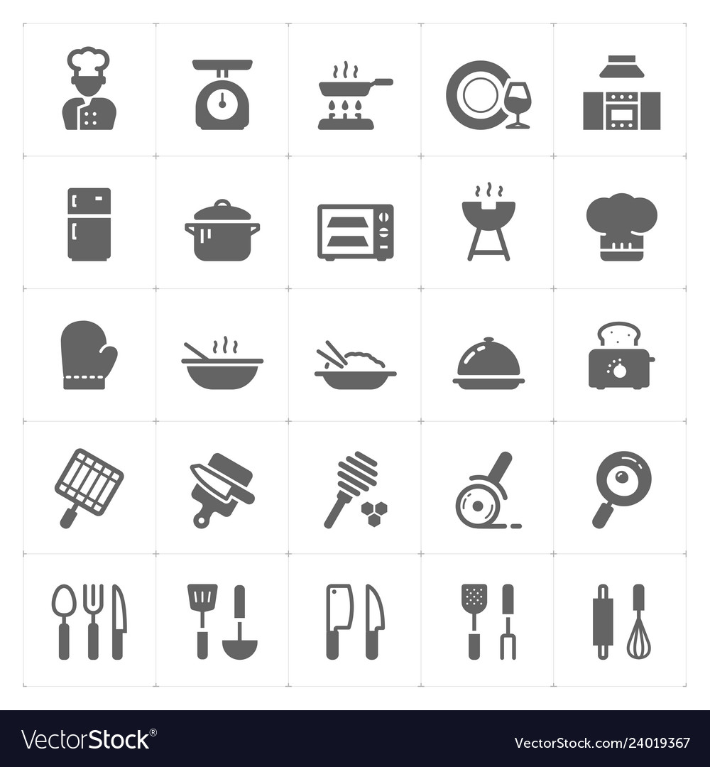 Icon-Set - Küchengeräte und Kochen