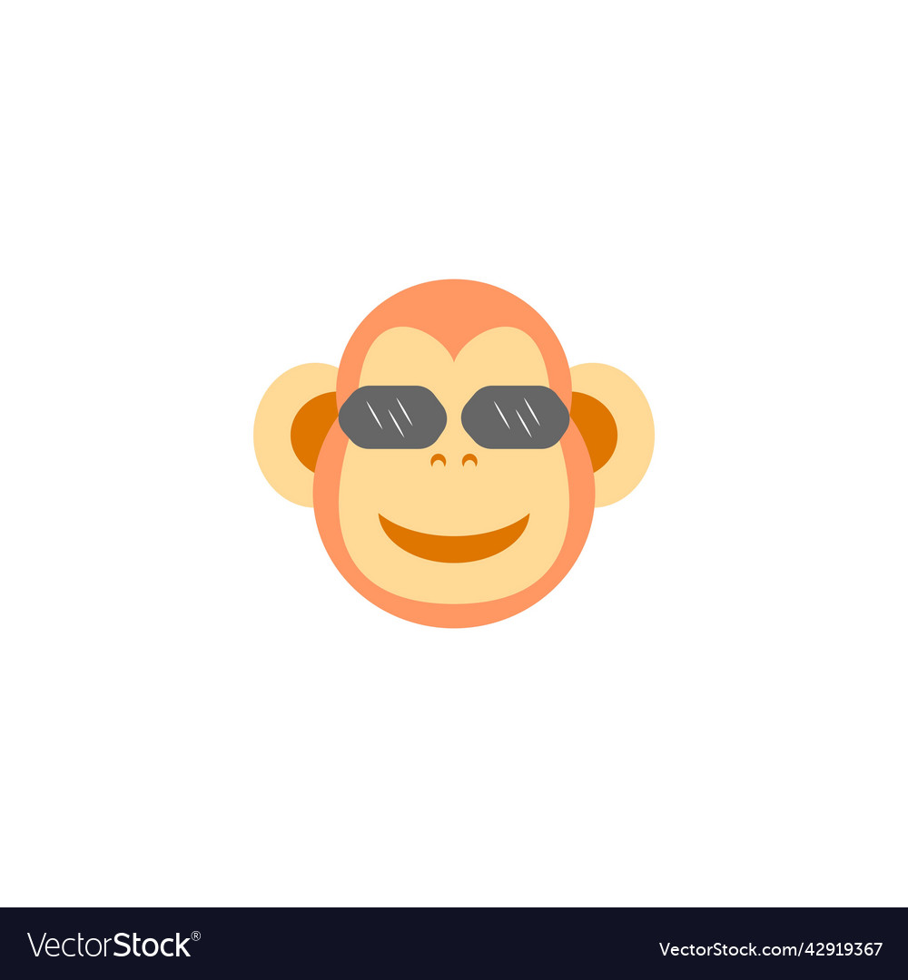 Monkey icon design element Vector Image Monkey icon design element