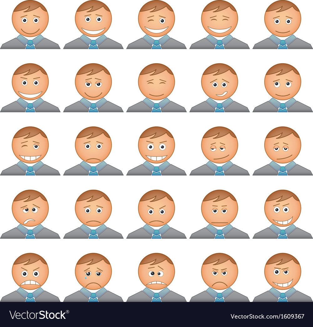 Office smilies icons set