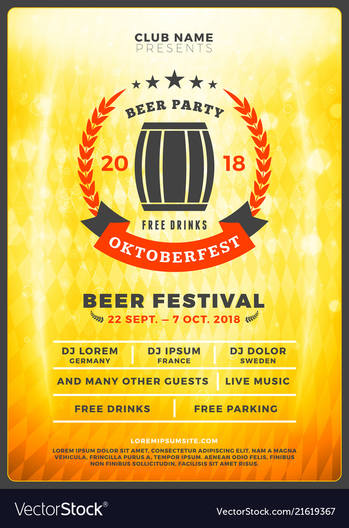 Oktoberfest Bier Festival Feier Typografie