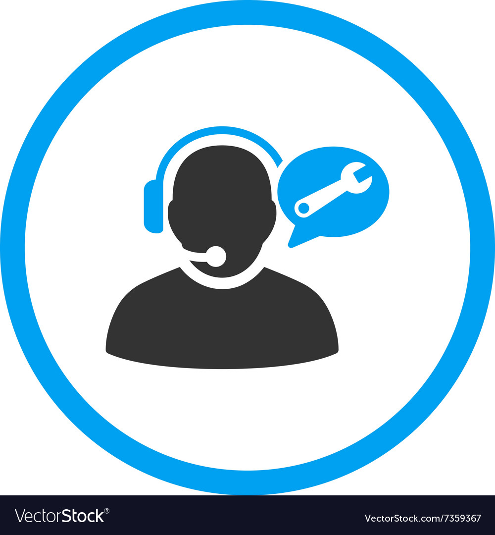 Operator service message rounded icon