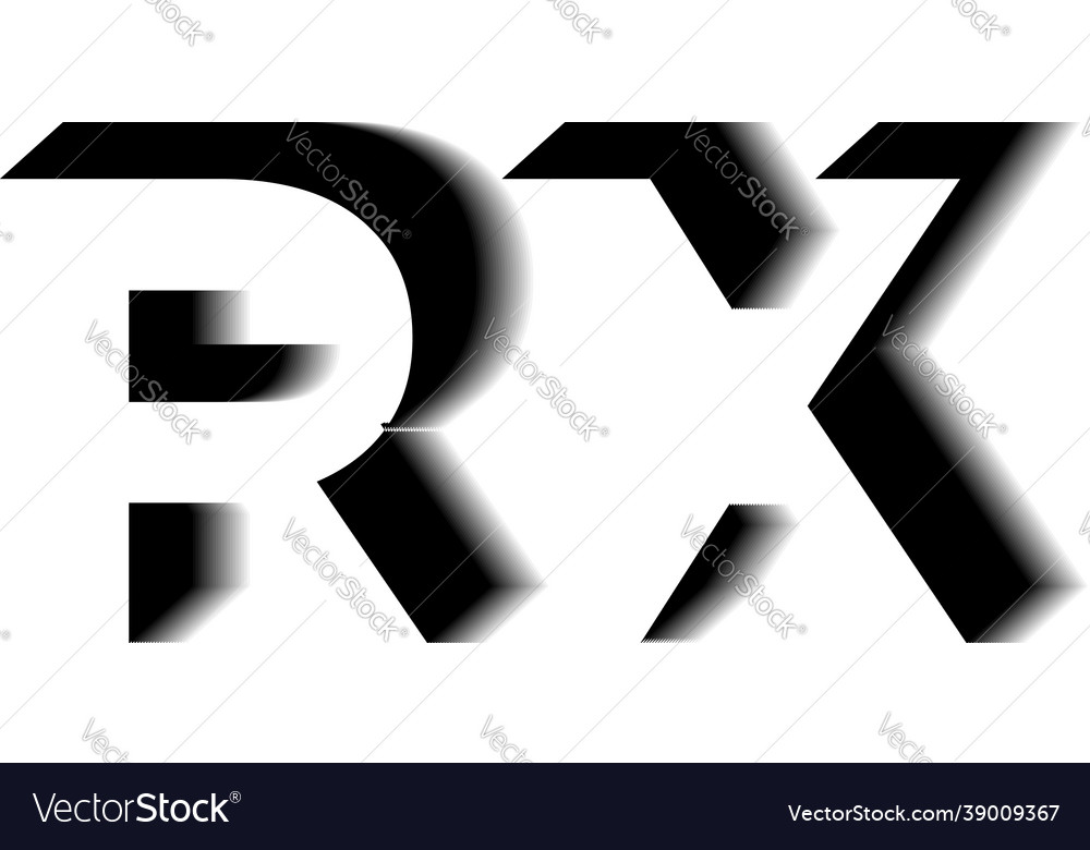 Rx monogram shadow shape style