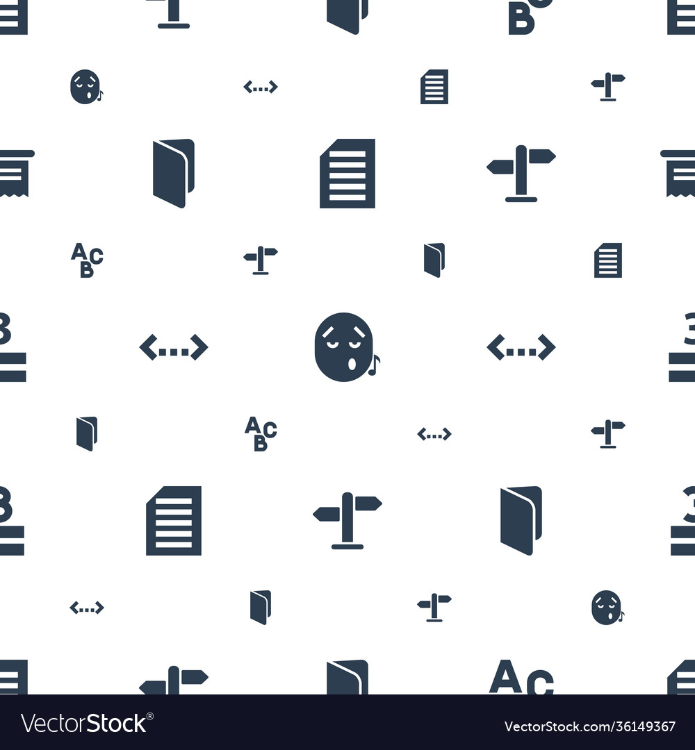 Text icons pattern seamless white background